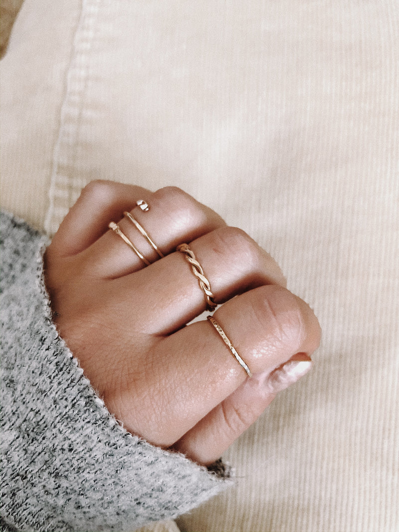 Hammered Reese Stacking Ring