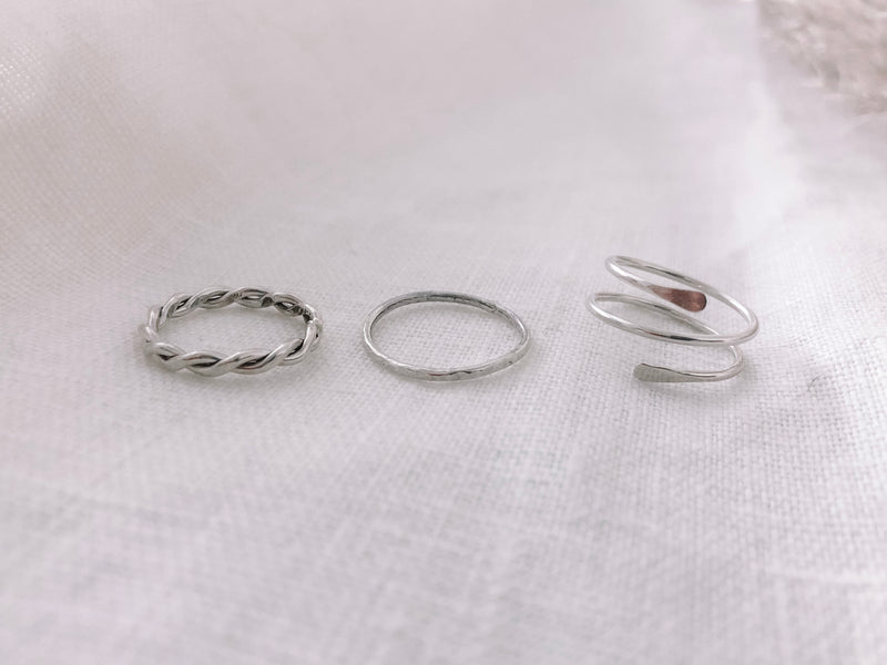 Hammered Reese Stacking Ring