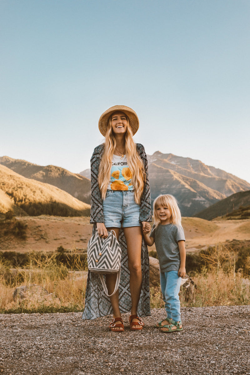 Grey Crochet Bucket Bag