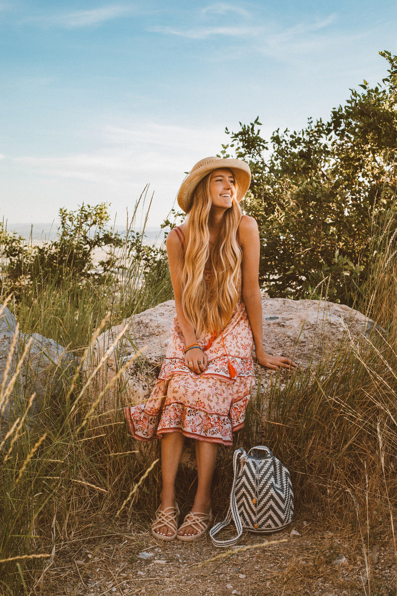 Grey Crochet Bucket Bag
